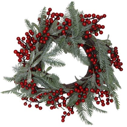 Krans grankvistar & bär 40 cm