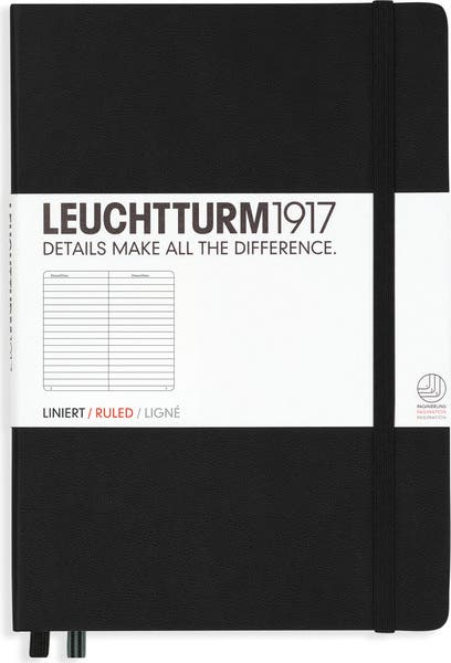 Anteckningsbok A5 linjerad Black