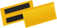 Etiketthållare magnetisk 100 x 38 mm gul 50 st/fp