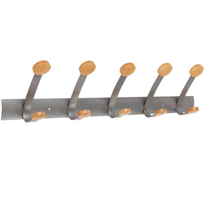 Klädhängare vägg stål/trä