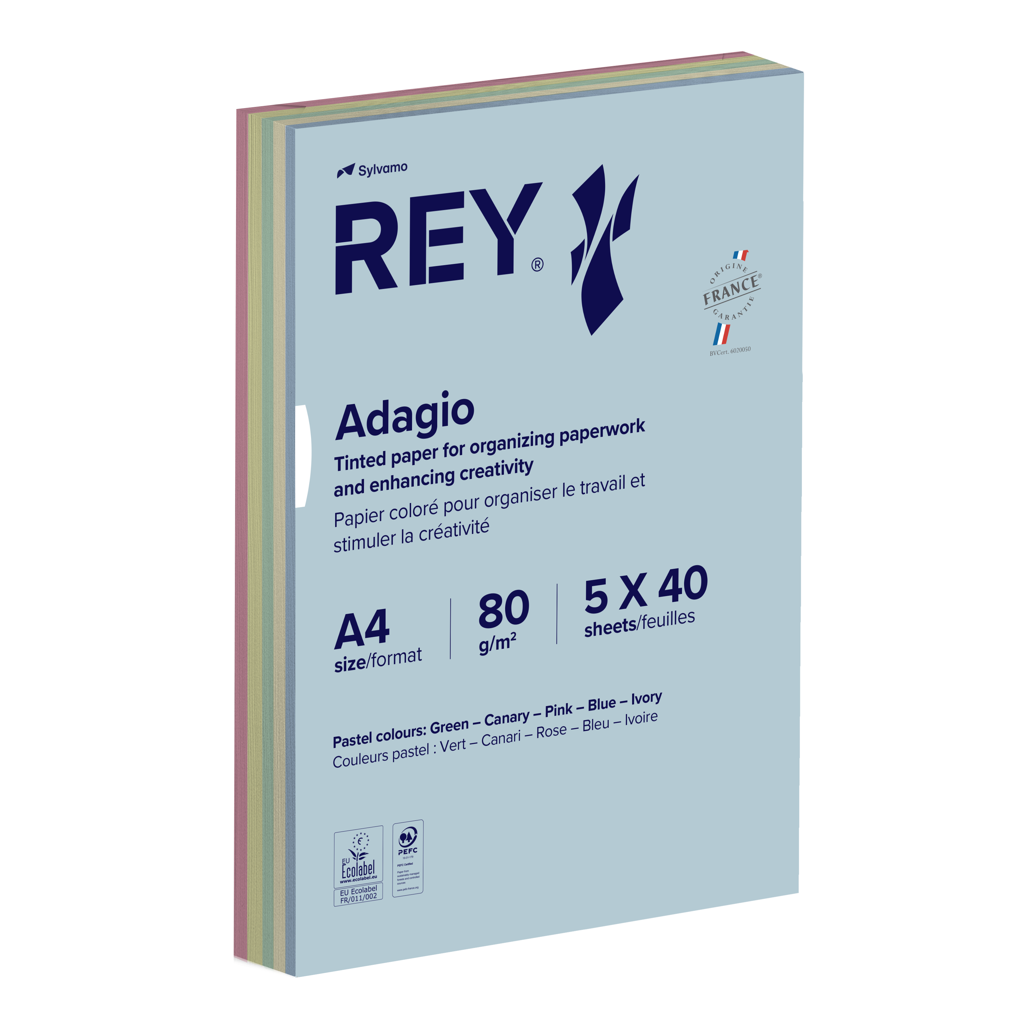 Färgat kopieringspapper A4 80g sort.färg 200/fp