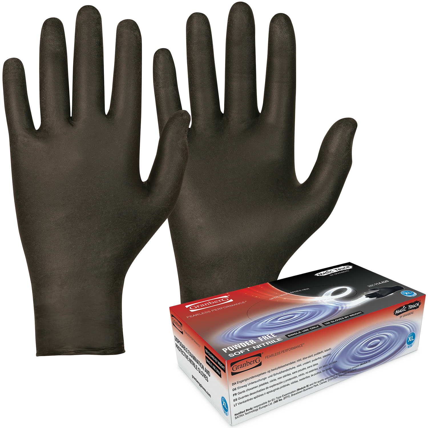 Handske Nitril svart XL 100 st/fp