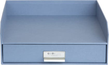 Brevkorg Walter med låda Dusty Blue Bigso