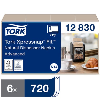 Dispenserservett Tork N14 2-lag 6x720 st