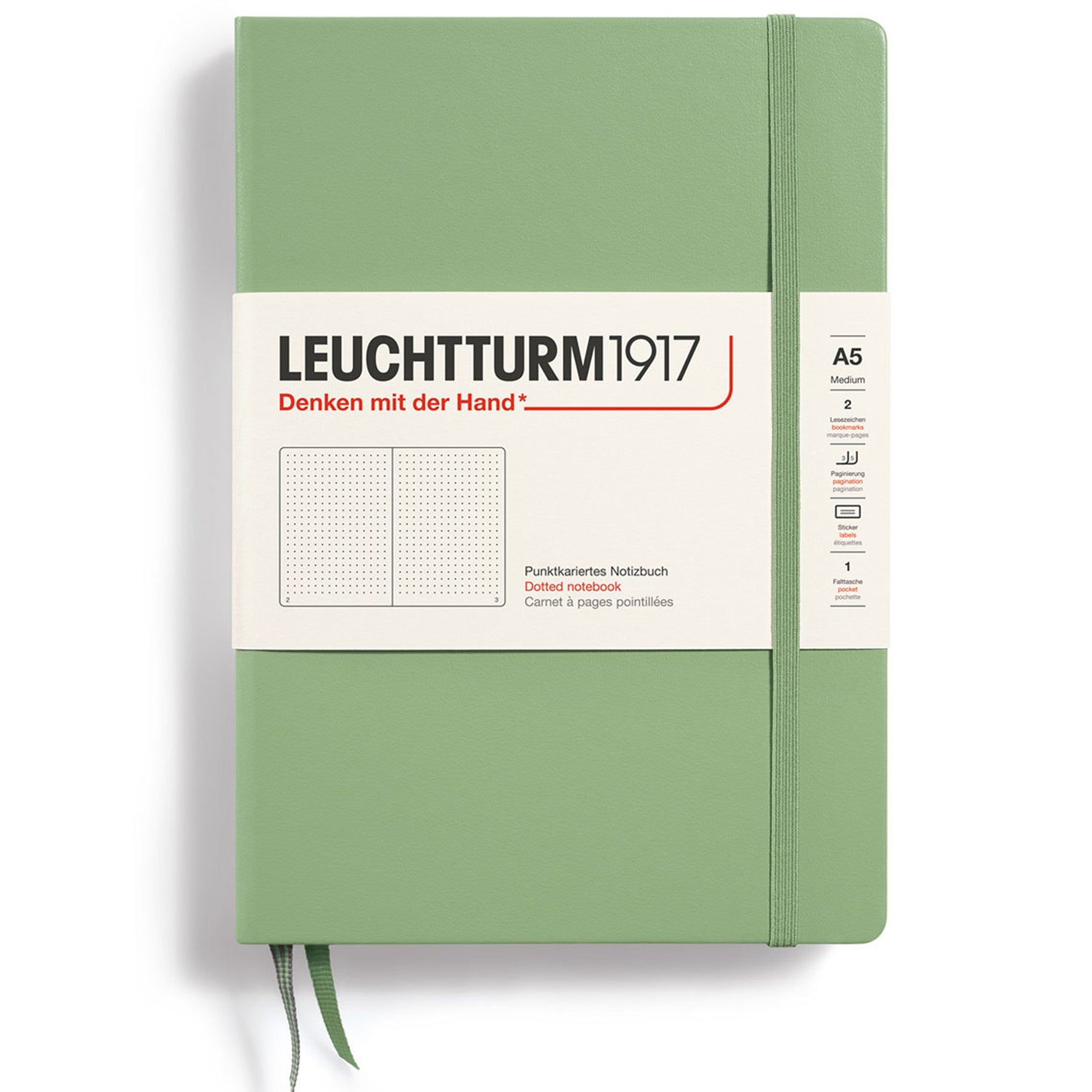 Anteckningbok A5 Dot Sage