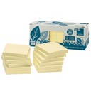 Notisblock Recycled 75x75 mm gul 12-pack