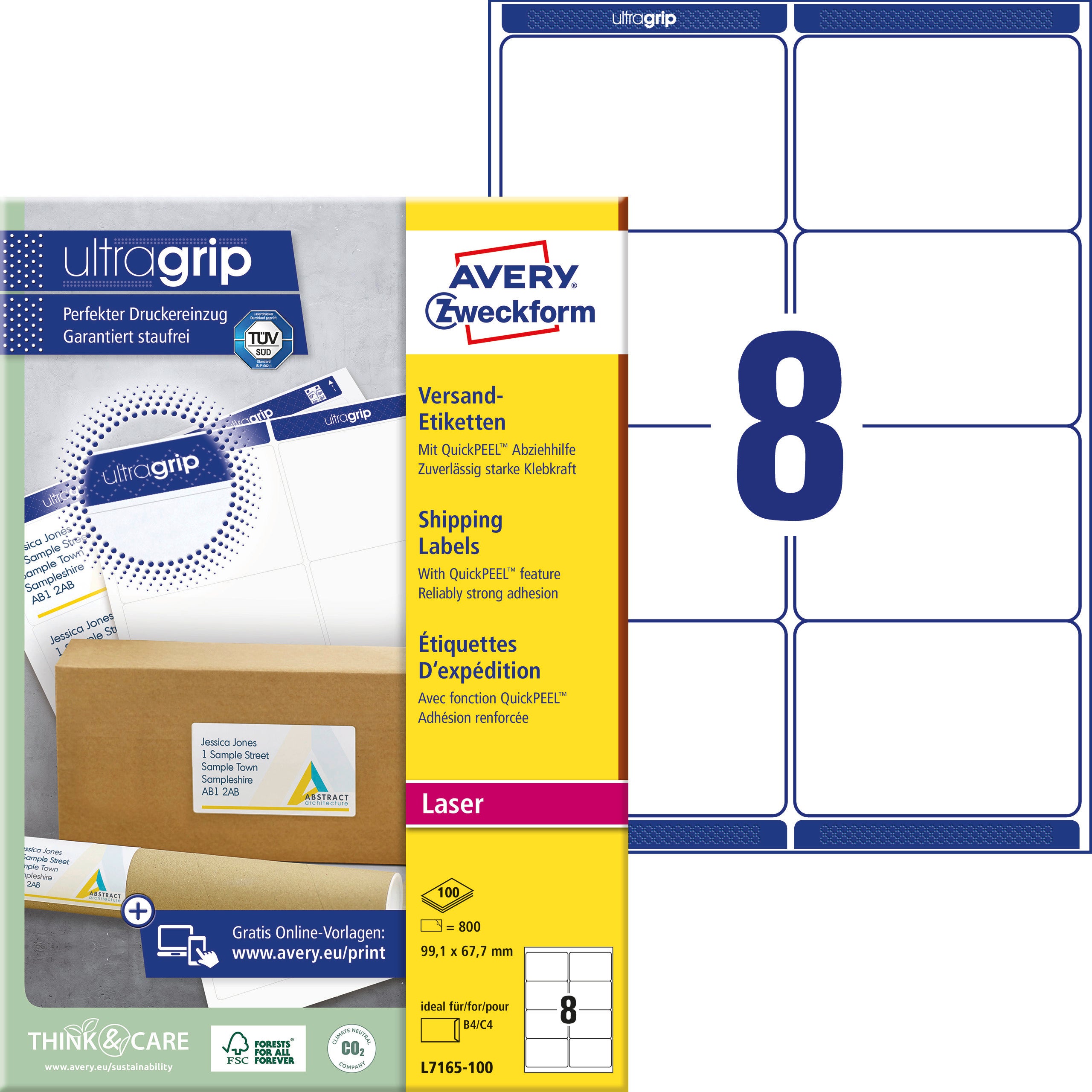 Etikett L7165-100 99,1x67,7mm  800/fp