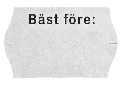 Prismärkningsetikett Bäst före vit 26x16 permanent G2 36 st/fp