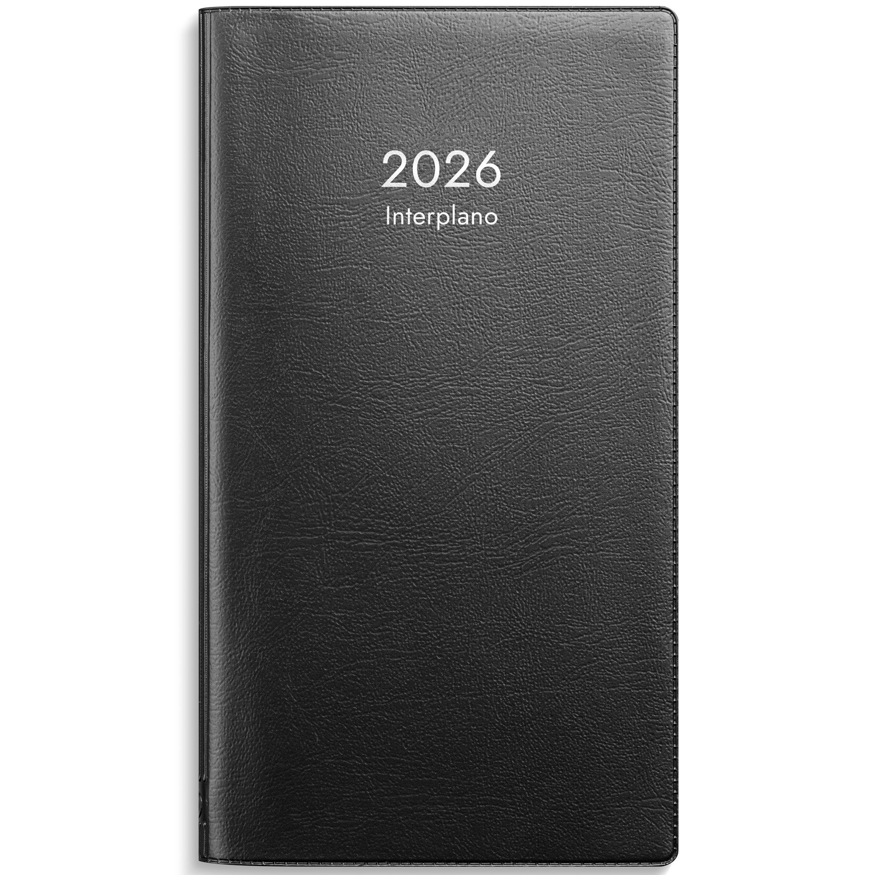 Kalender Interplano 2026 svart plast