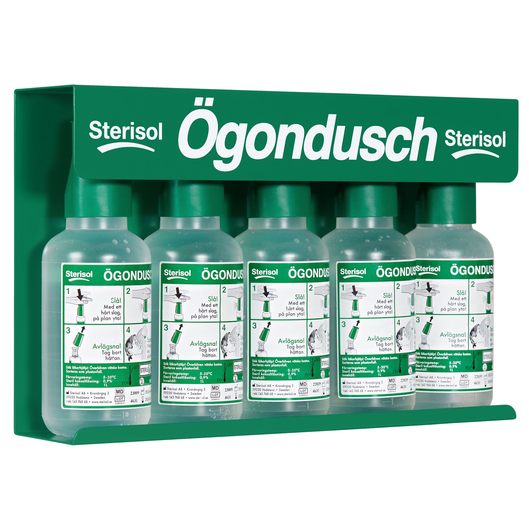 Ögondusch 5x1 liter + väggfäste