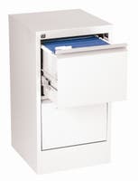 Hängmappsskåp A4 2-lådor vit