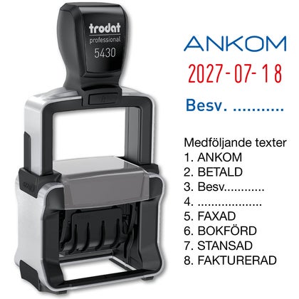 Stämpel Datum/Text Trodat 5430