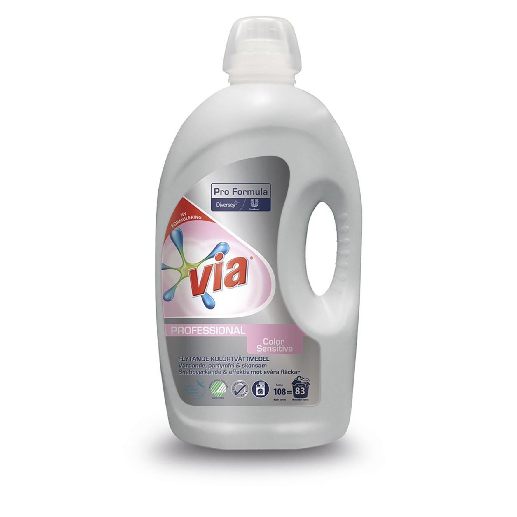 Tvättmedel flytande Via Pro Color Sensitive 4,32 liter