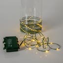 Ljusslinga Dew Drop batteri grön 7,2 m varmvit