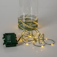 Ljusslinga Dew Drop batteri grön 7,2 m varmvit