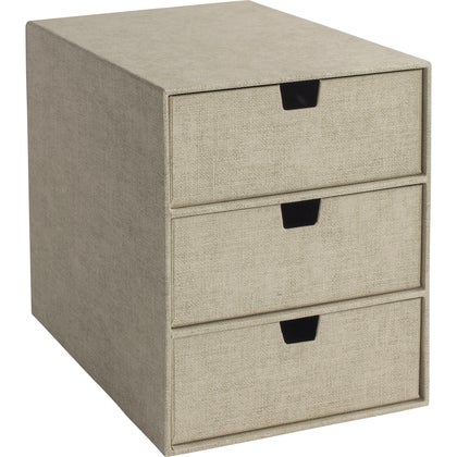 3-lådsbyrå Bigso Ingrid canvas linen