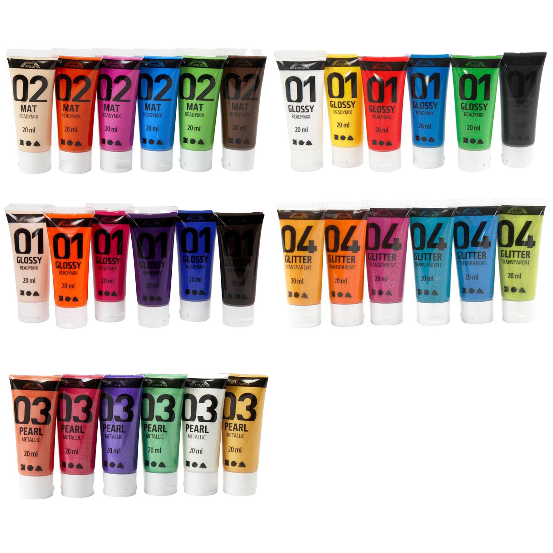 Akrylfärg A-Color Blank 6x20ml