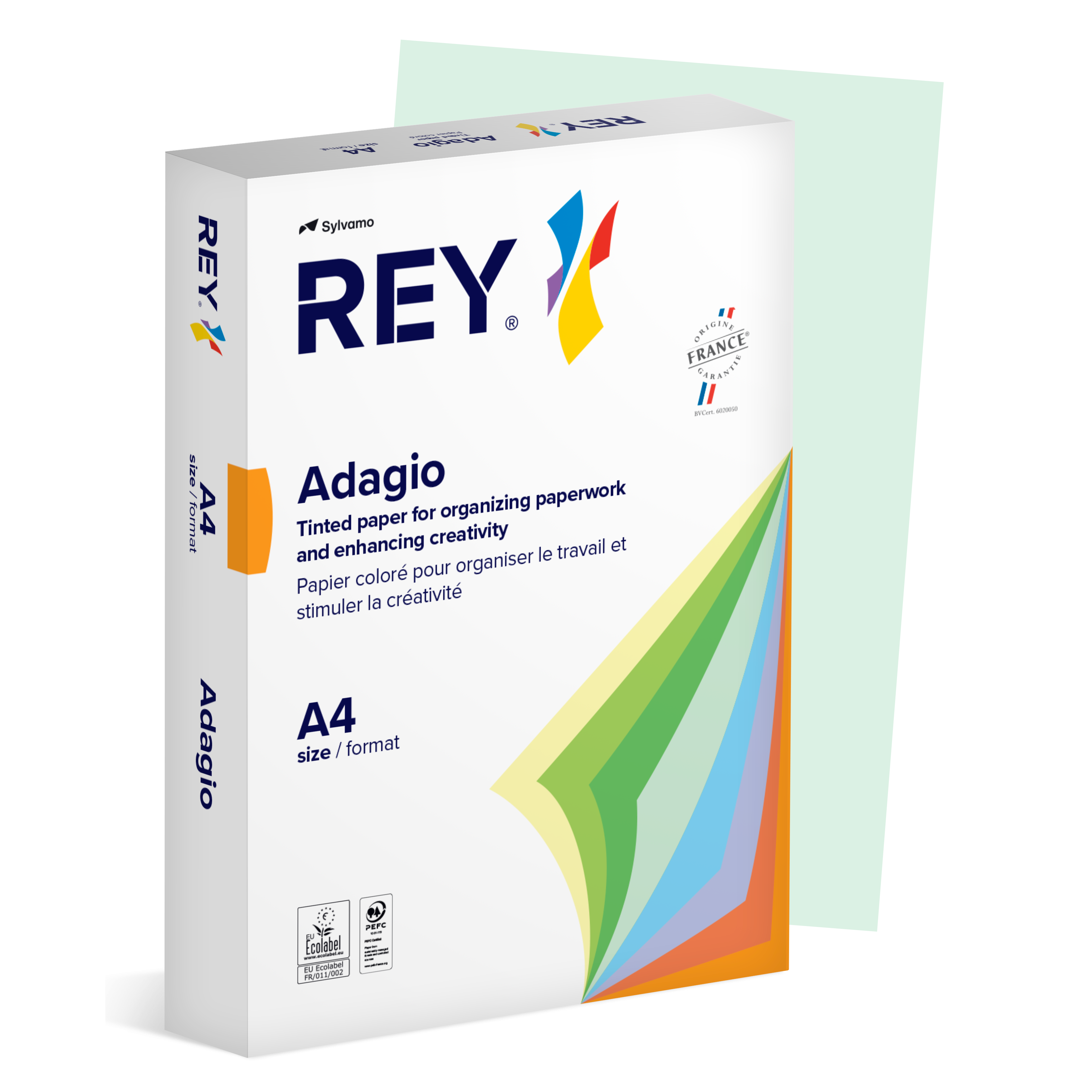 Färgat kopieringspapper Rey Adagio A4 80g 500/fp Pistachio