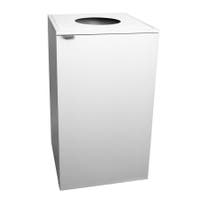 Källsorteringsskåp Lily vit 140 liter runt hål