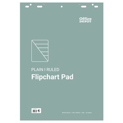Blädderblock Office Depot 600 x 850 mm linjerad/olinjerad 50 blad/block