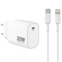 Laddare USB-C + Lighning 20W