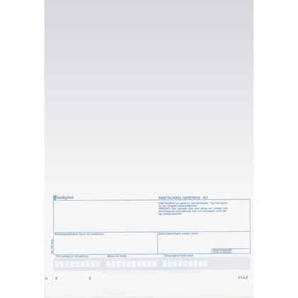 Bankgirotalong - Laserark 812 blå+4"BG