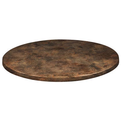 Bordsskiva rund Rustbrown Werzalit