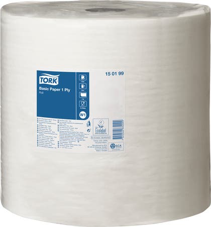 Avtorkningspapper Basic Papper W1 1150 meter Tork