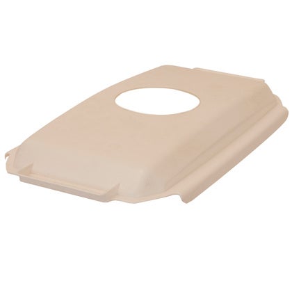 Lock med runt hål till soptunna Patricia 60 liter vit