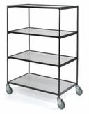 Hyllvagn 4plan svart