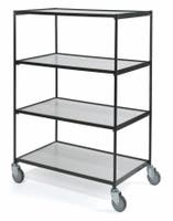 Hyllvagn 4plan svart