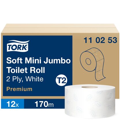 Toalettpapper Tork Soft Mini Jumbo Premium T2 12-pack