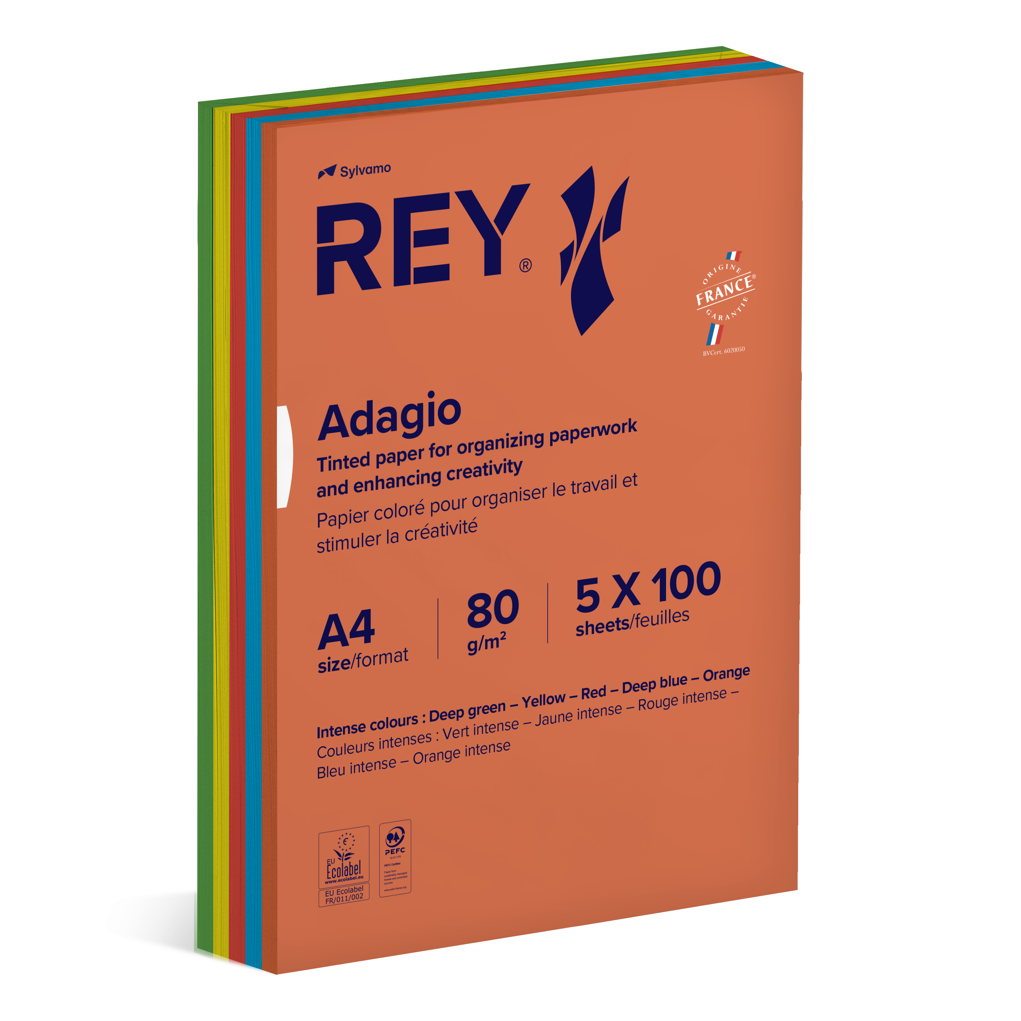 Färgat kopieringspapper A4 80g sort.färg 500/fp