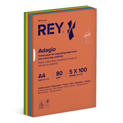 Färgat kopieringspapper A4 80g sort.färg 500/fp