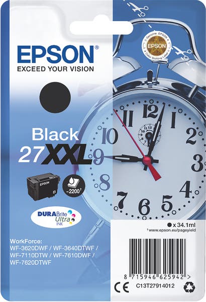 Bläck Epson 27XXL svart