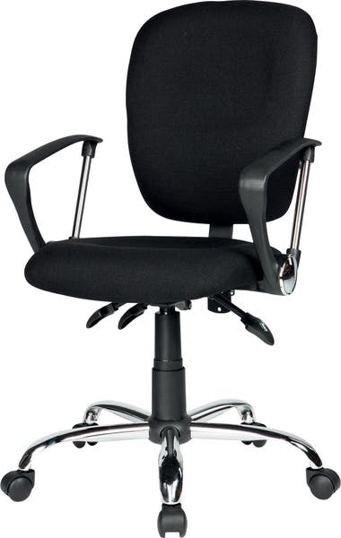 Skrivbordsstol Atlas med armstöd svart