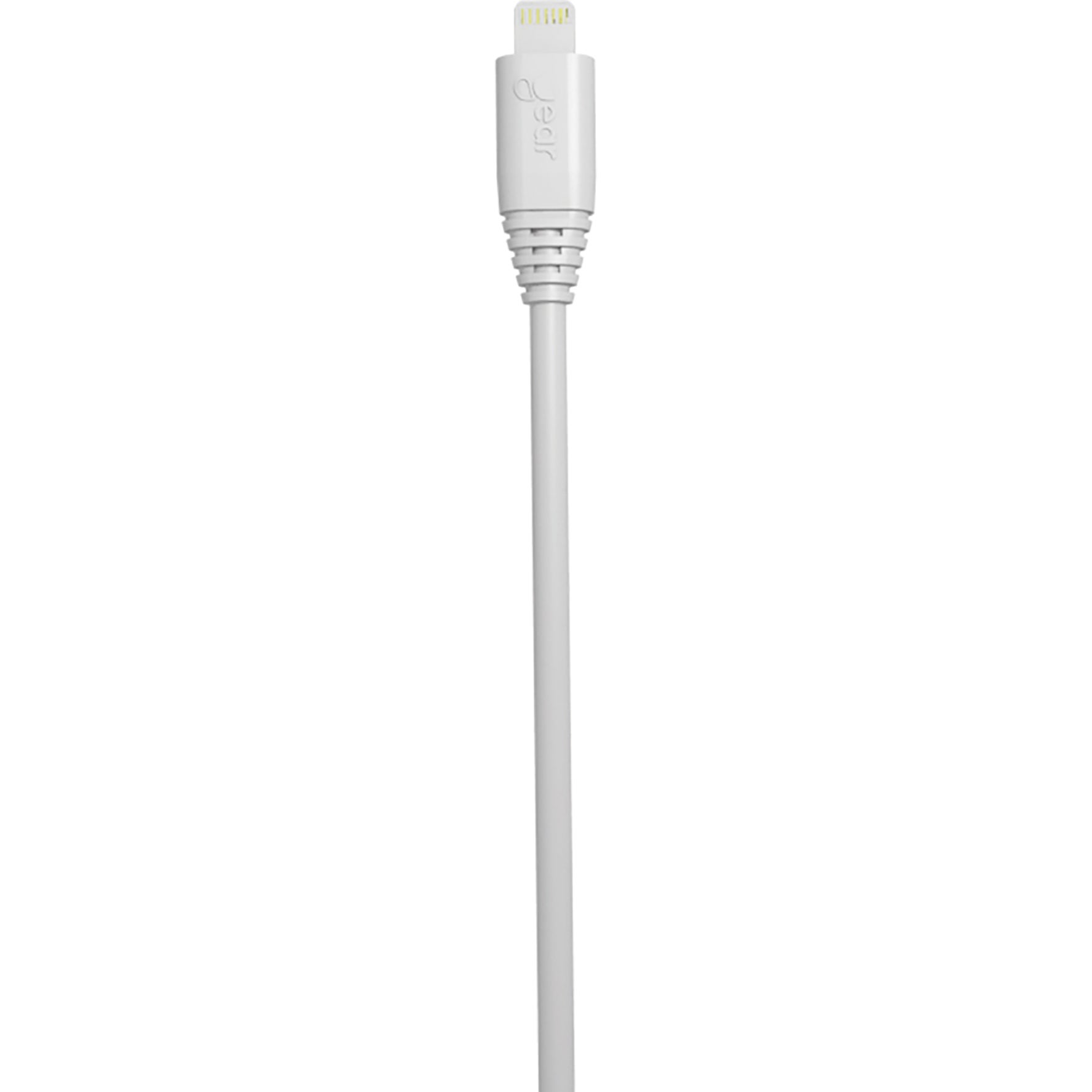 GEAR Synkkabel Lightning USB-A Vit MFI Rund Kabel