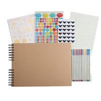 Scrapbook 32x22cm kit kraft/brun