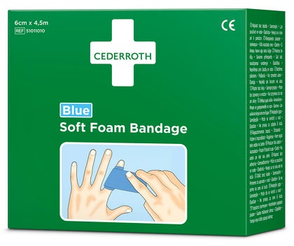 Bandage Soft Foam Bandage Blue 4,5 m x 60 mm