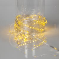 Ljusslinga Dew Drop Micro transparent 36 m varmvit