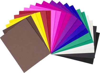 Wellpapp 50x70cm sorterade färger 10/fp
