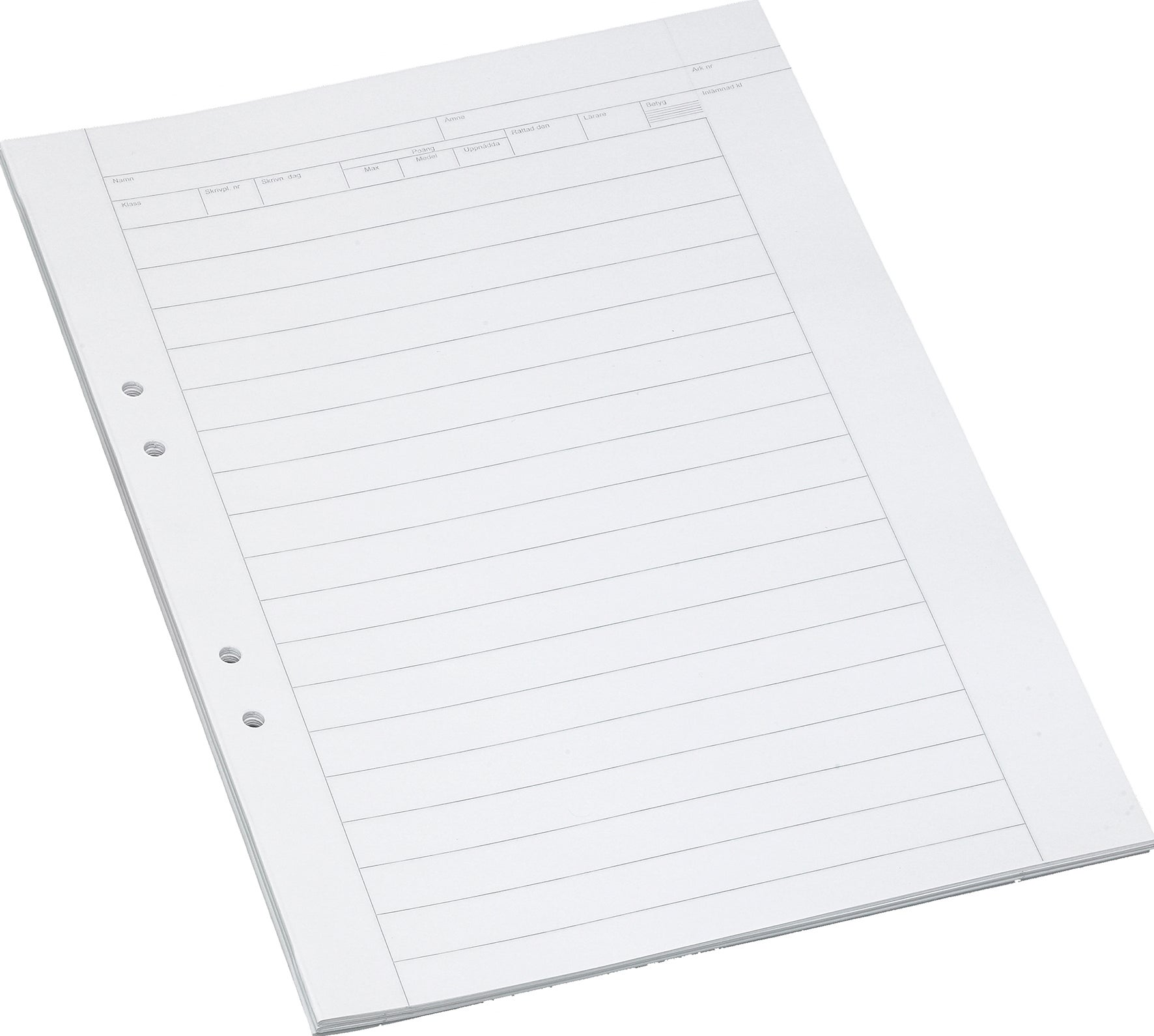 Provskrivningsblad A3 linjerad 14,5mm 250t/fp