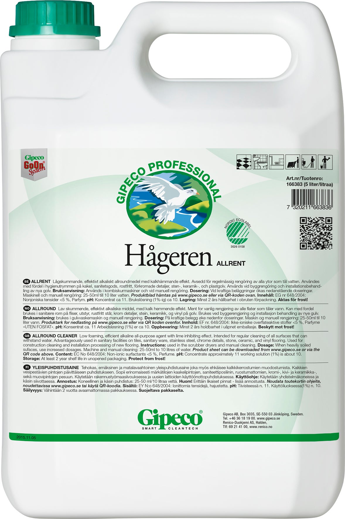 Allrengöringsmedel Hågeren Allrent Gipeco