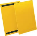 Plastficka A4S magnetisk gul 50 st/fp