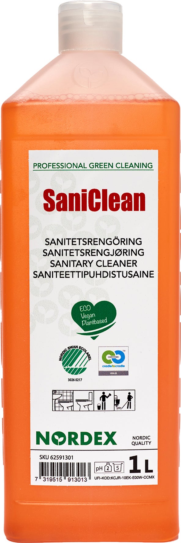 Sanitetsrengöringsmedel SaniClean 1 liter