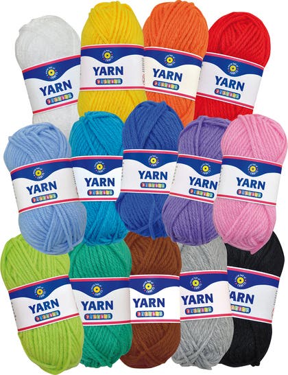 Akrylgarn Sorterade färger 50g 14-pack