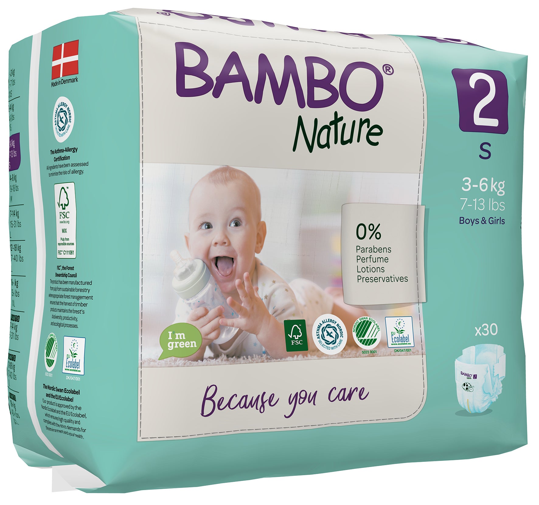 Blöja Bambo Nature 3-6 kg 30 st/fp