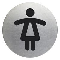 Skylt WC Dam Ø83 mm