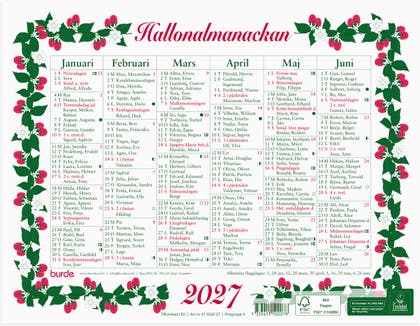 Lilla Hallonalmanackan 2027 Burde