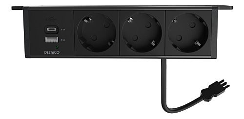 Eluttag under bord USB-A+C Deltaco